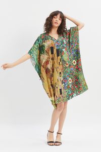 Vestido viscose saída de praia beijo de klint