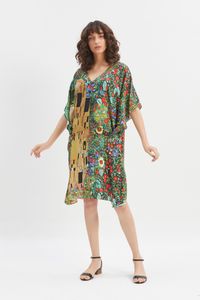 Vestido viscose saída de praia beijo de klint