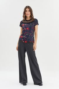 Blusa tule papola c/ tule poa