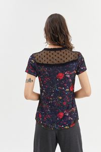Blusa tule papola c/ tule poa