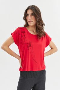 Blusa silk mulher egonchile vermelha