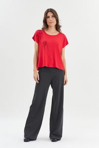 Blusa silk mulher egonchile vermelha