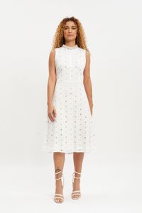 Vestido tule com fita cetim branco