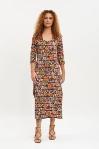 Vestido midi com bolso são jorge