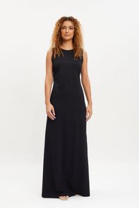 Vestido pingente bola preto