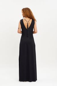 Vestido pingente bola preto
