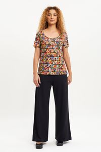 Blusa básica malha estampada são jorge