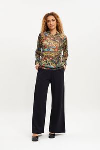 Blusa tule com pé de gola jardim das delícias