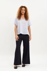 Blusa linho azul claro