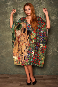 Vestido viscose saída de praia beijo de klint