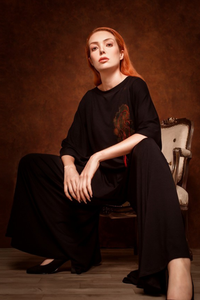 Blusa malha aplic linha lateral
