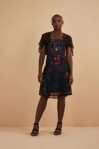 Vestido Decote Quadrado C/ Bolero Costas