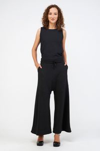 Calça moletim mescla com cordão