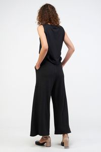Calça moletim mescla com cordão