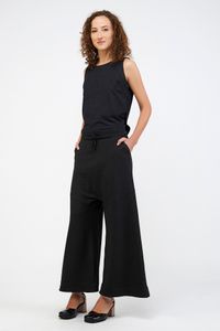 Calça moletim mescla com cordão