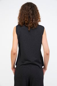 Blusa Moletim Recorte Cava
