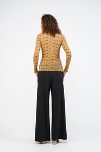 Blusa Tule Pele Bordado Aplic Rosa Relevo