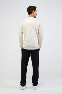 Blusa malha creme Manga Longa estampa Lobo