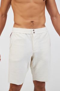 Bermuda moletom Com Bolso E Botão