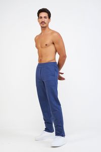 Calca azul Dupla Face Moletim Com Bolso