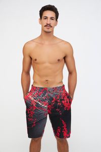 Bermuda Bolso Faca Floresta vermelha