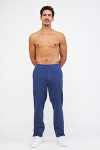 Calca azul Dupla Face Moletim Com Bolso