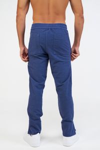 Calca azul Dupla Face Moletim Com Bolso