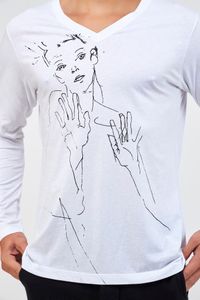 Blusa branca manga longa Mulheres Egochile Pb