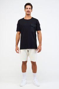 Blusa malha Bolso Lateral preto