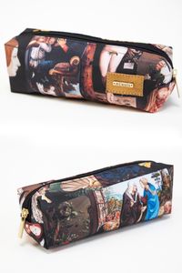 Porta-lápis Estampado Renascentista com Zíper