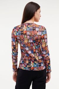 Blusa tule Segunda pele Manga Longa klimt Quadrinhos