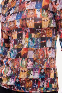 Blusa tule Segunda pele Manga Longa klimt Quadrinhos
