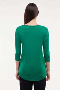 Blusa de malha verde estampa peixe
