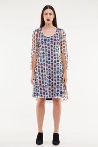 Vestido Tule Manga 3/4 Joias Besouro