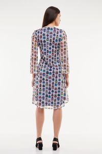 Vestido Tule Manga 3/4 Joias Besouro