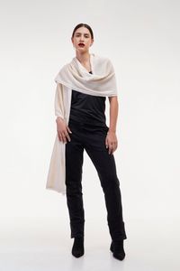 Xale Tricot Creme