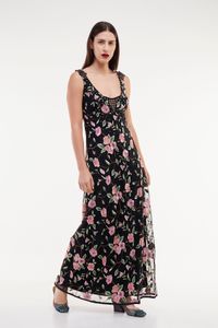 Vestido Alça Alamar tule bordado
