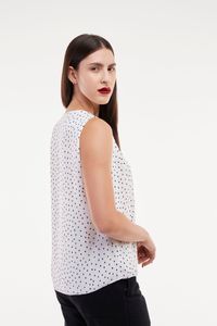 Blusa Branca Musseline Decote V