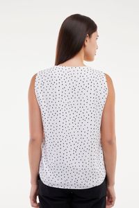 Blusa Branca Musseline Decote V