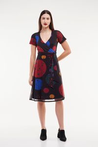 Vestido Tule Amarrar Cintura Bolas Coloridas
