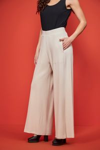 Calça moletim off white com recorte barra