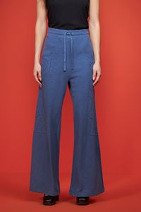 Calça de malha Azul presponto no bolso