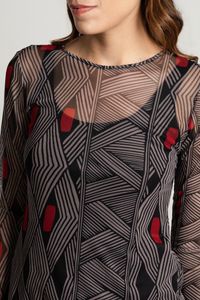 Blusa Tule Segunda Pele Tribal Indígena Bege