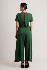Macacão de Malha verde Silk Perna