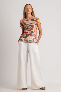 Blusa segunda pele manga curta Frutas Cítricas