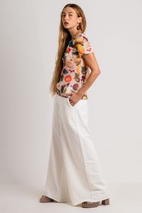 Blusa segunda pele manga curta Frutas Cítricas