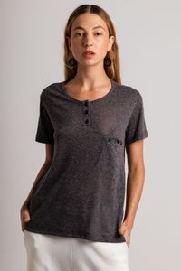 Blusa de Malha Cinza