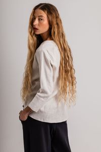 Blusa de Linho Cru Franzido