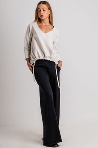 Blusa de Linho Cru Franzido