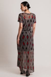 Vestido longo em tule Tribal Indígena